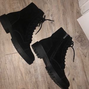 Lucky Brand Black Combat Boots